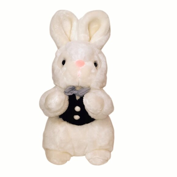 Vintage America Wego White Bunny Rabbit Plush Stuffed Toy 13" - Picture 1 of 7